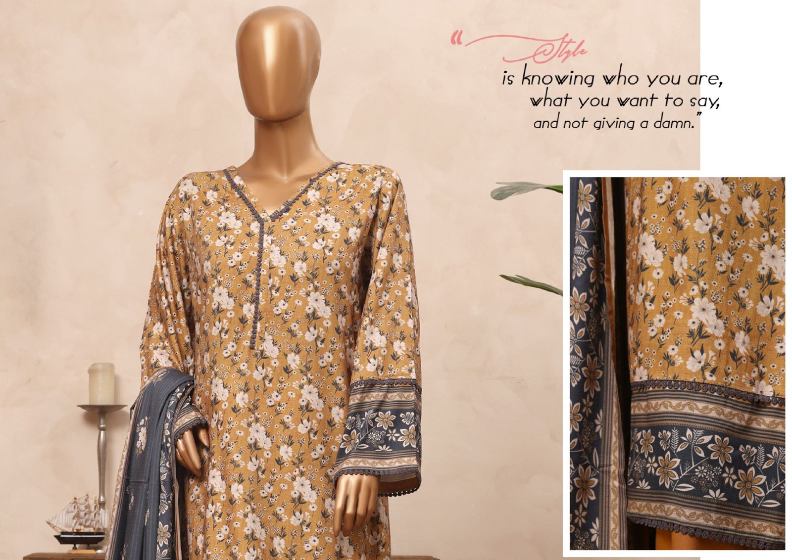 Riwayat Viscose Unstitched 3-Piece Rvv1d4 - Image 3