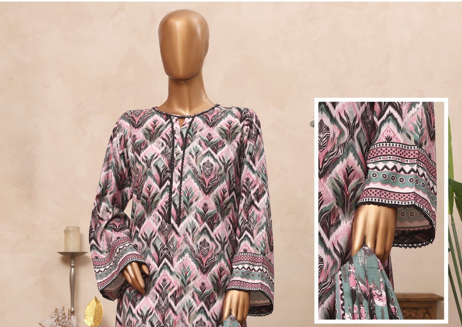 Riwayat Viscose Unstitched 3-Piece Rvv1d10 - Image 3
