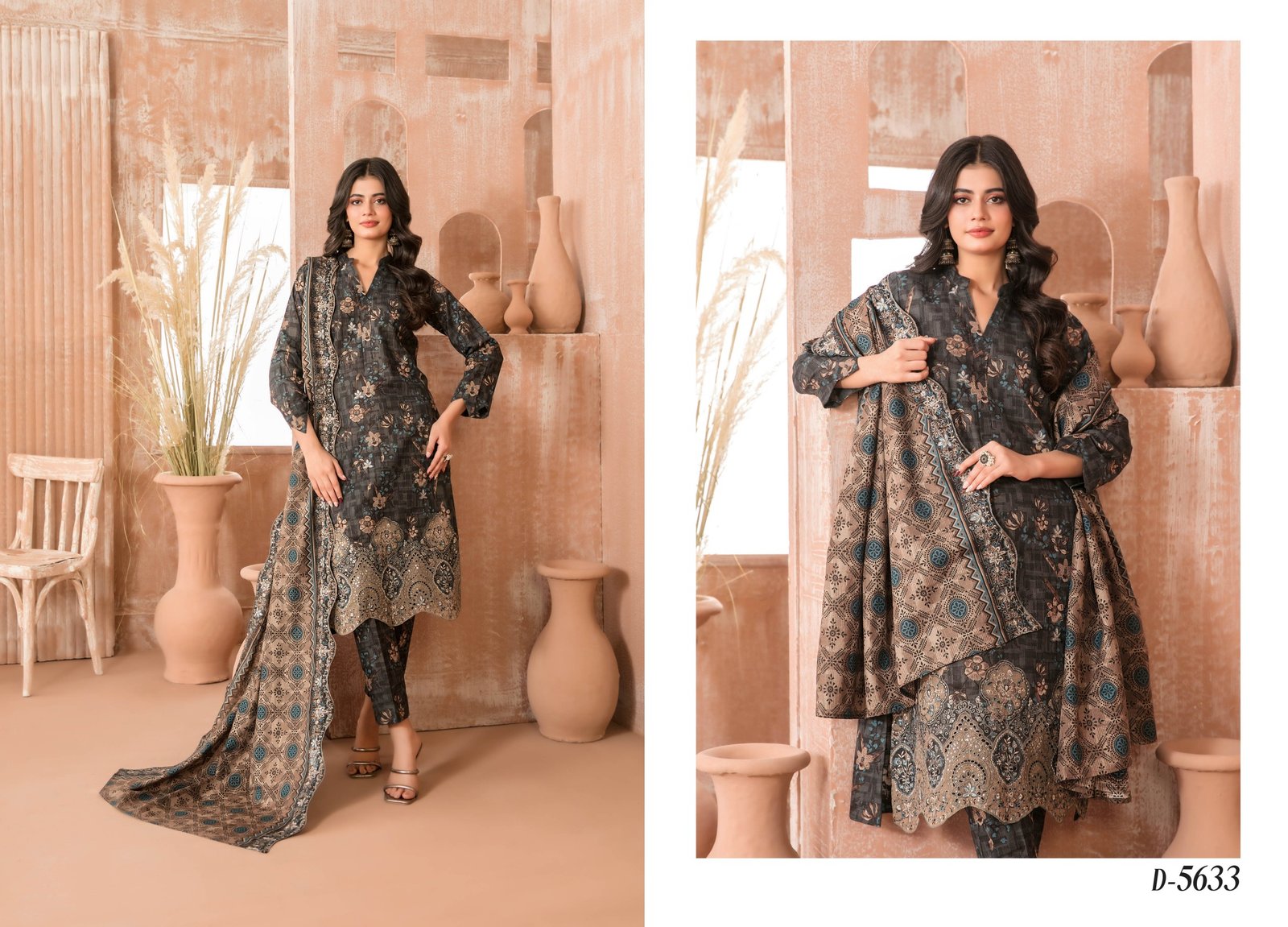 Tawakal All-Over Embroidered 3-Piece Khaddar Taev1d10