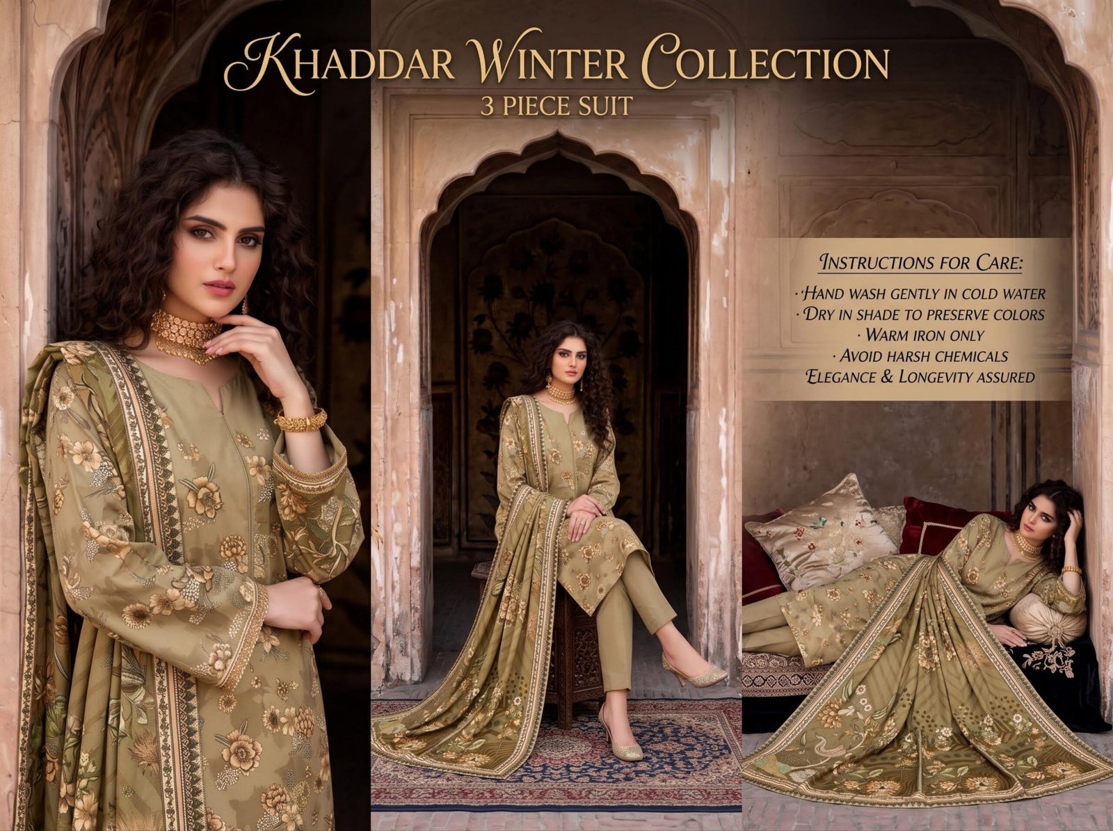 Motifz Printed Khaddar 3-Piece Unstitched Suit Mkv1d9 - Image 3
