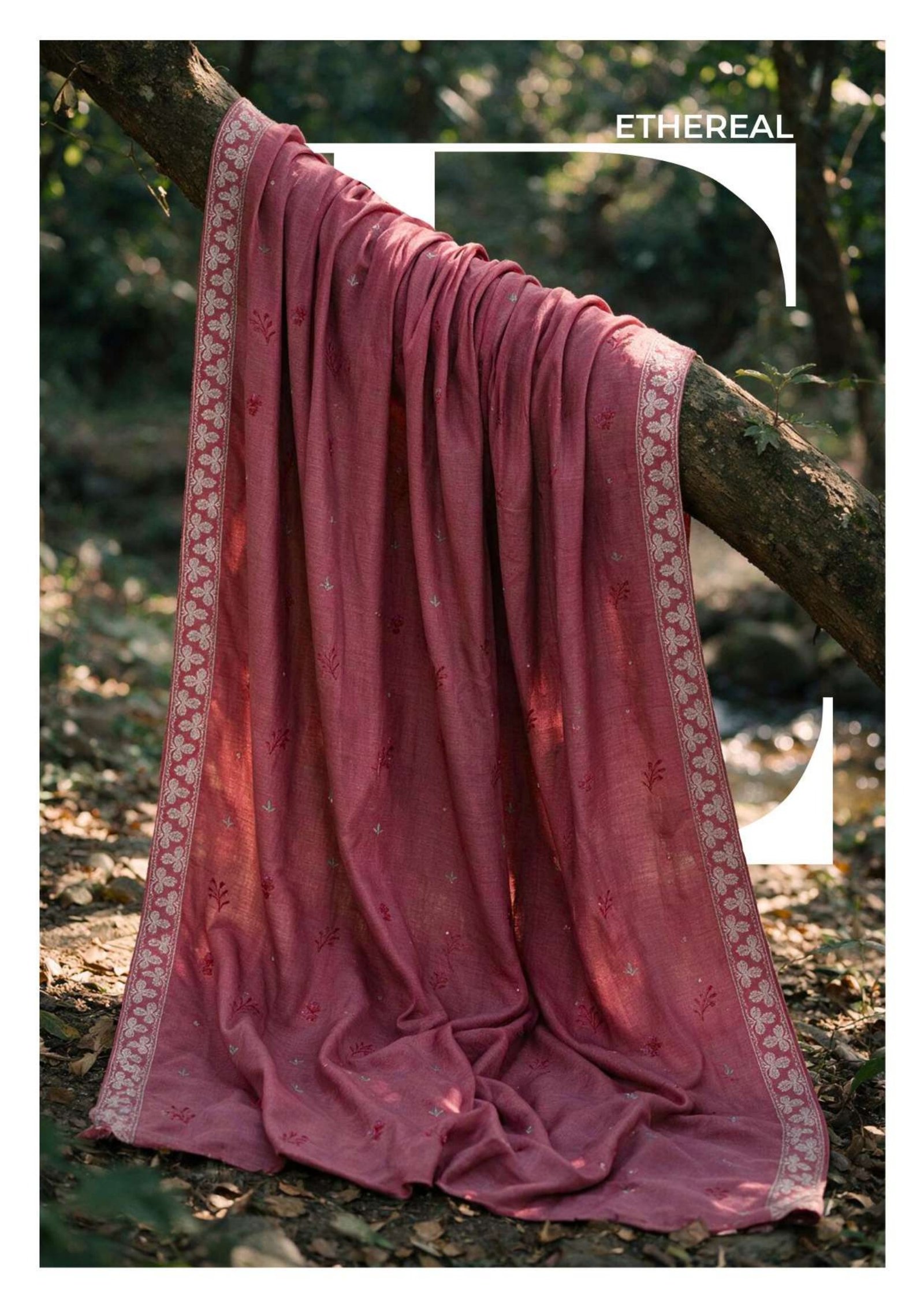 Zellbury 3-Piece Embroidered Khaddar Unstitched Suit Zekv1d13 - Image 4