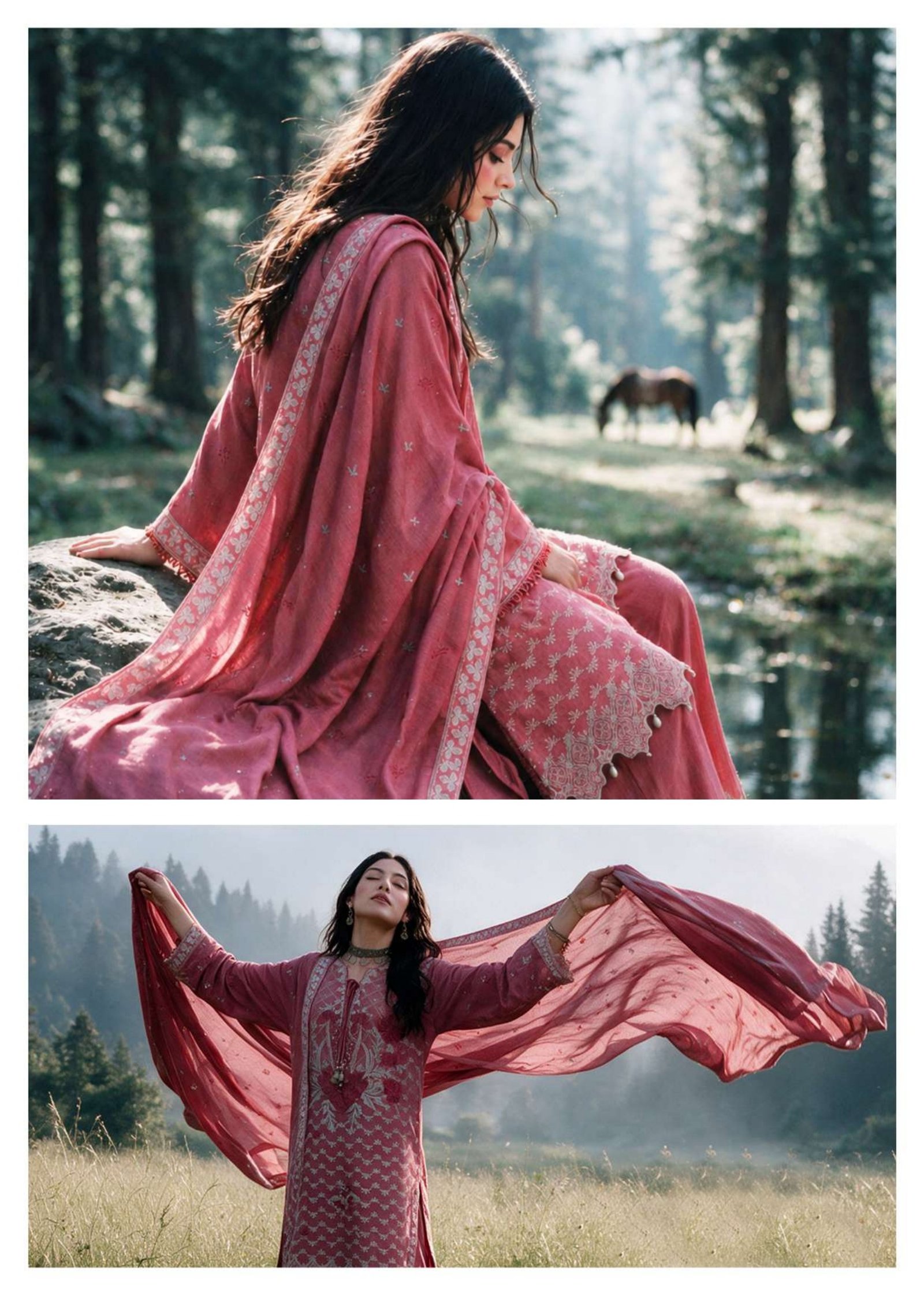 Zellbury 3-Piece Embroidered Khaddar Unstitched Suit Zekv1d13 - Image 2