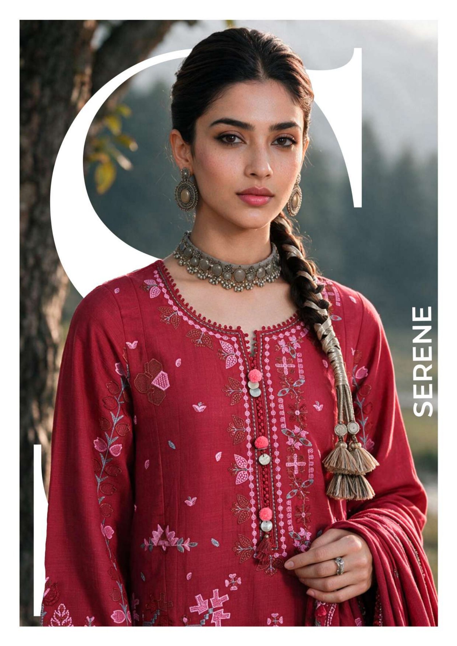 Zellbury 3-Piece Embroidered Khaddar Unstitched Suit Zekv1d11 - Image 2