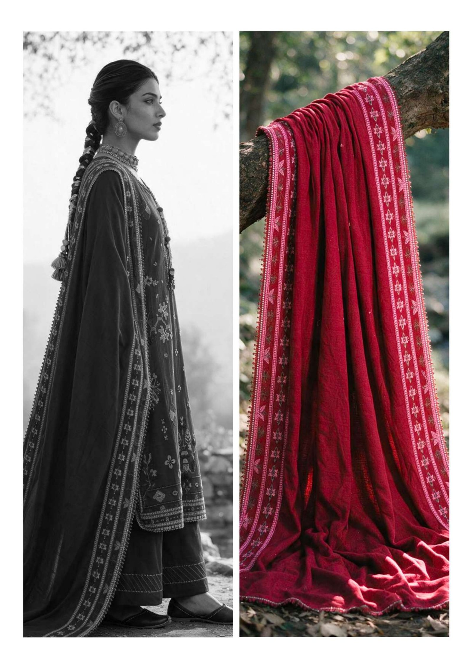 Zellbury 3-Piece Embroidered Khaddar Unstitched Suit Zekv1d11 - Image 4